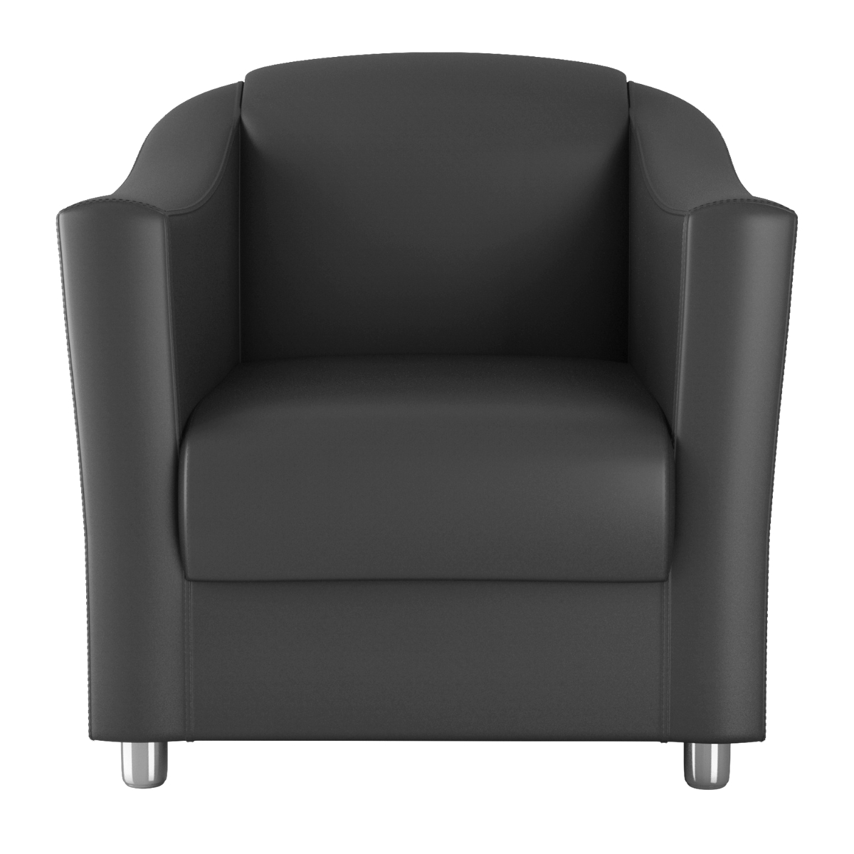 Conjunto de Poltronas Classicas Chloe Sintetico Preto