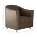 Conjunto de Poltronas Classicas Whati Sintetico Marrom