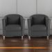 Conjunto de Poltronas Classicas Whati Sintetico Preto