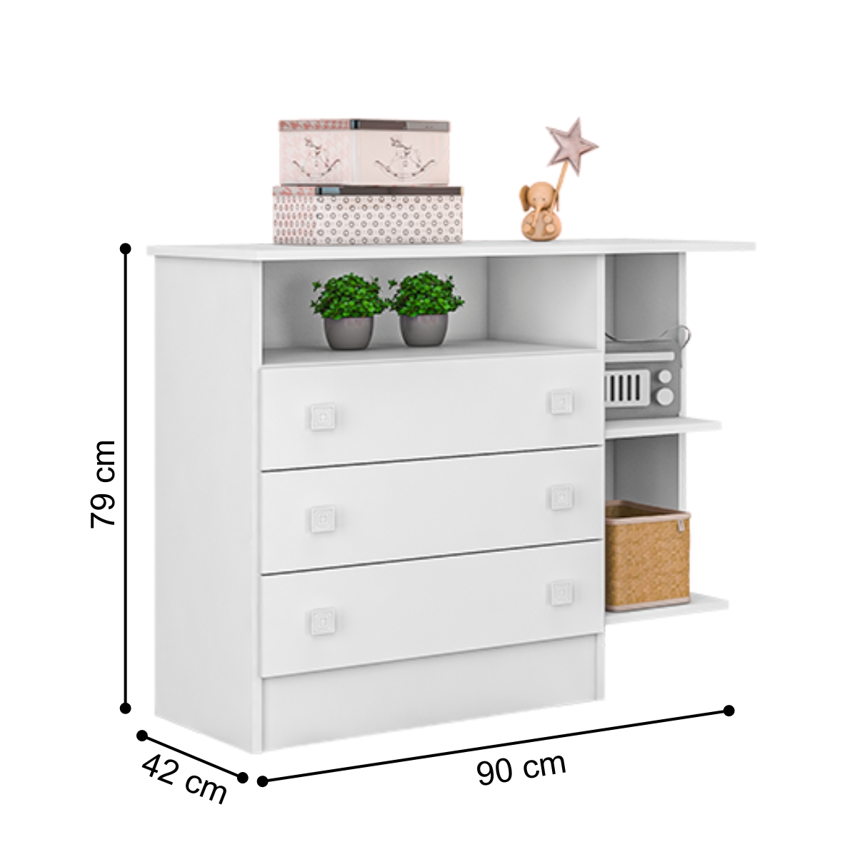 Conjunto de Quarto Infantil Mons Branco Branco