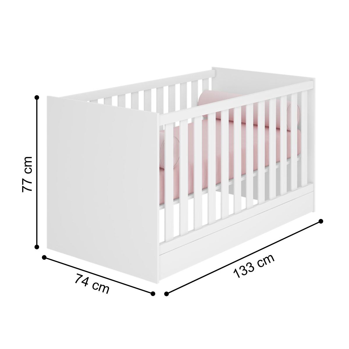 Conjunto de Quarto Infantil Mons Branco Branco