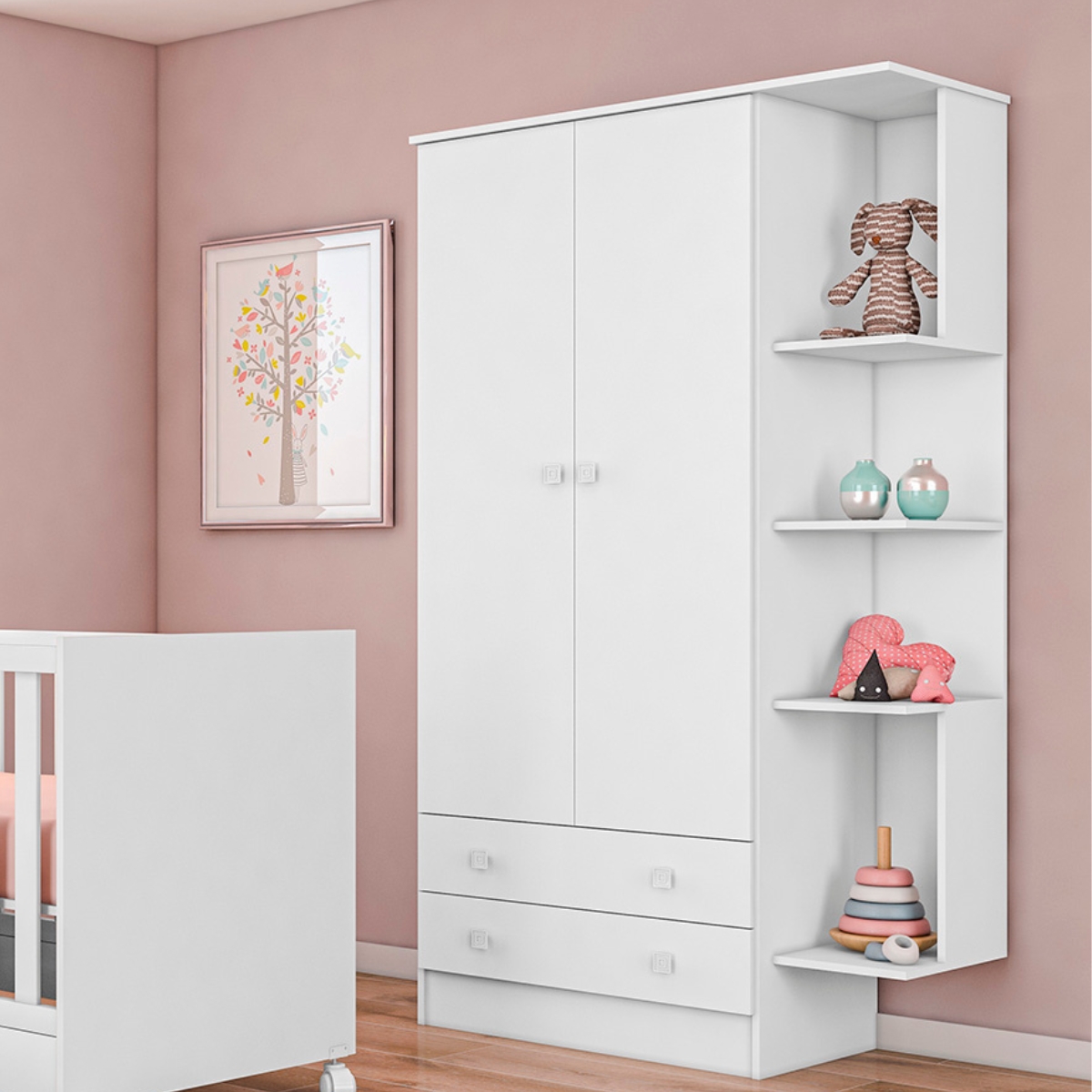 Conjunto de Quarto Infantil Mons Branco Branco