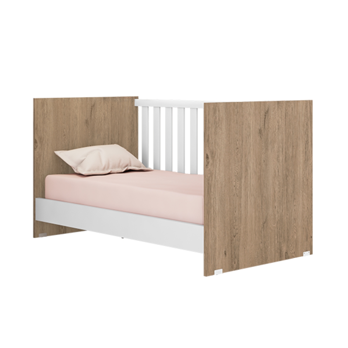 Conjunto de Quarto Infantil Mons Carvalho Rústico Branco