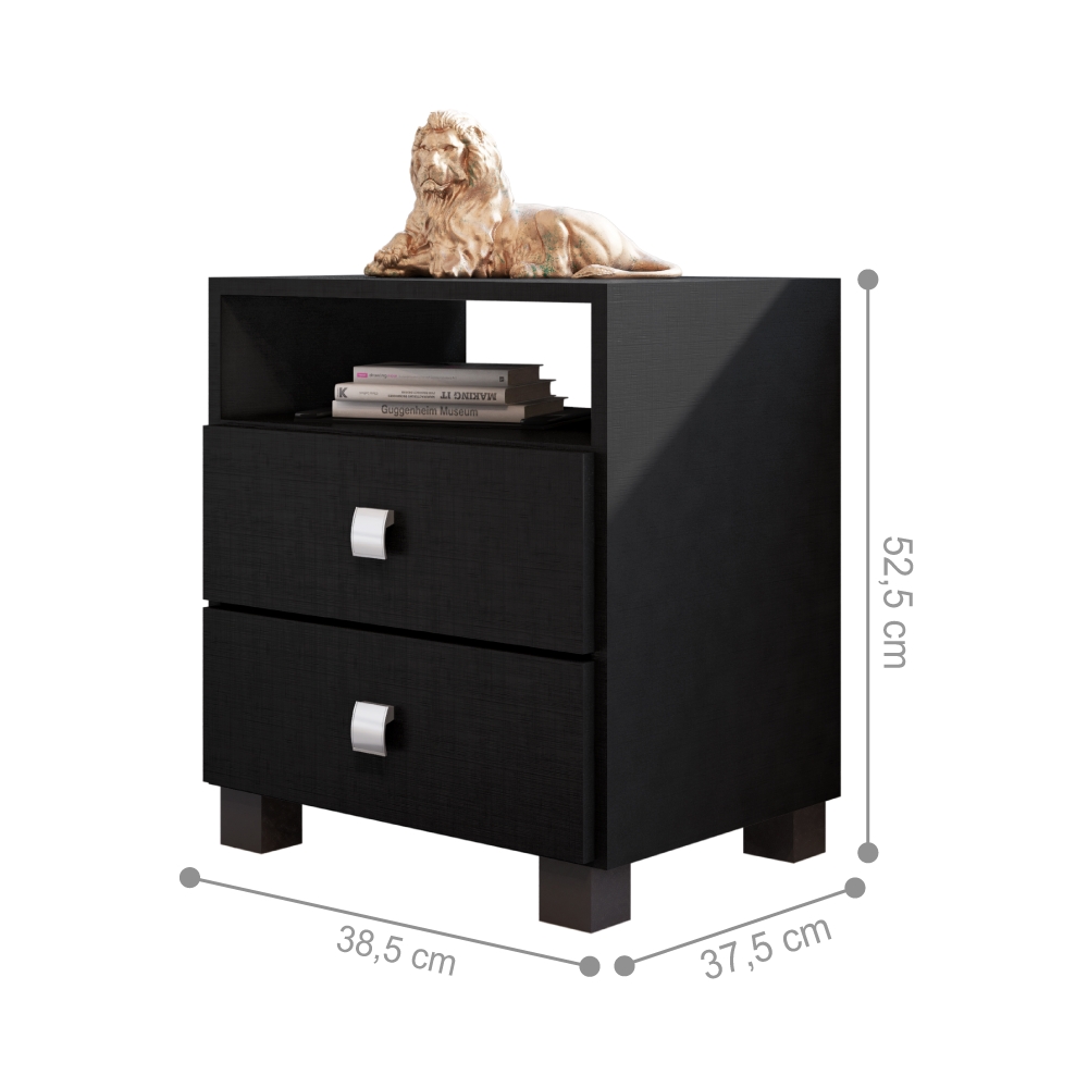 Conjunto para Escritório com Gaveteiro paralia Preto Branco
