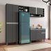 Cozinha Compacta Atlanta Cinza Fosco