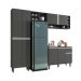 Cozinha Compacta Atlanta Cinza Fosco