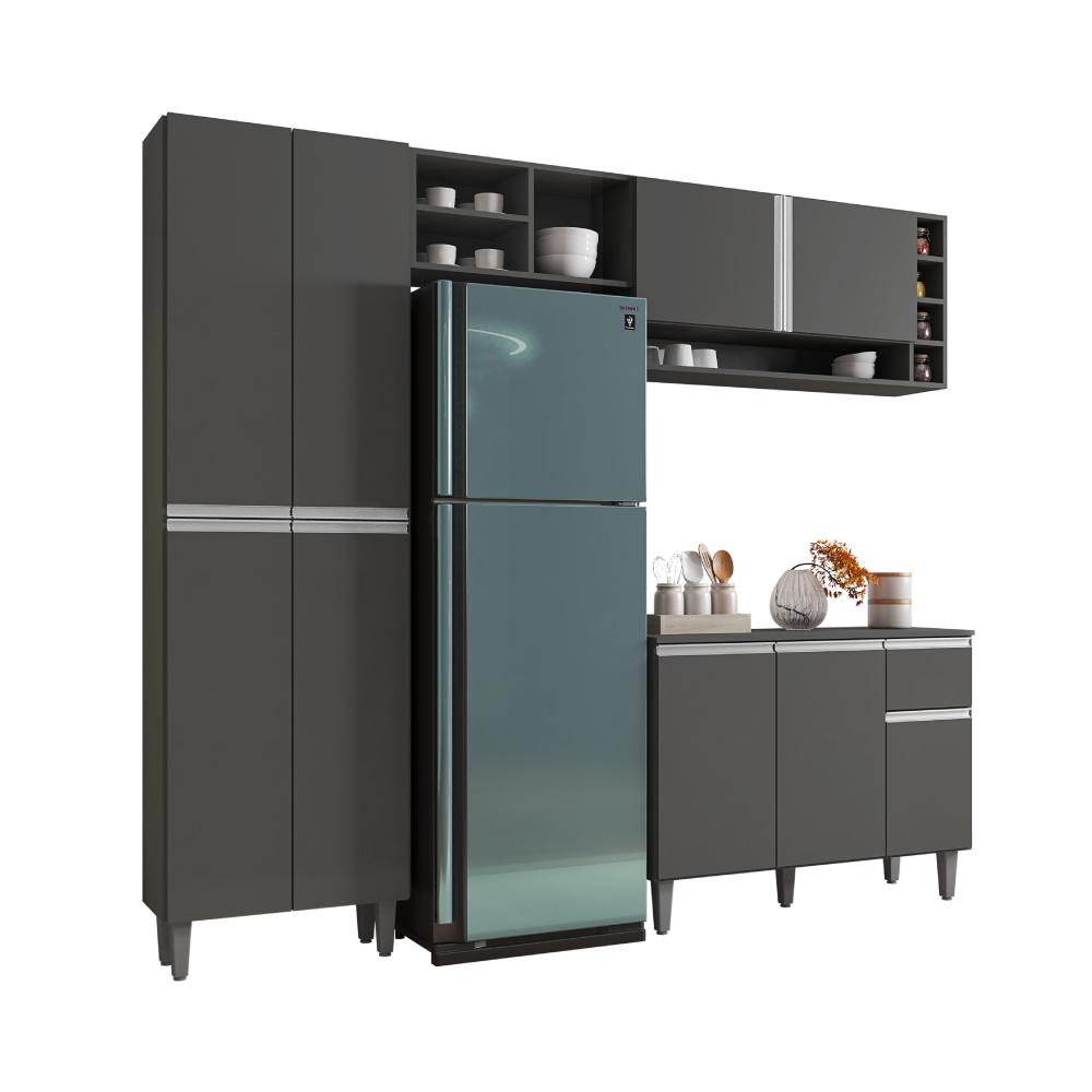 Cozinha Compacta Atlanta Cinza Fosco