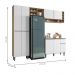 Cozinha Compacta Atlanta amendoa branco  
