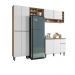 Cozinha Compacta Atlanta amendoa branco  