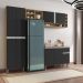Cozinha Compacta Atlanta amendoa preto  