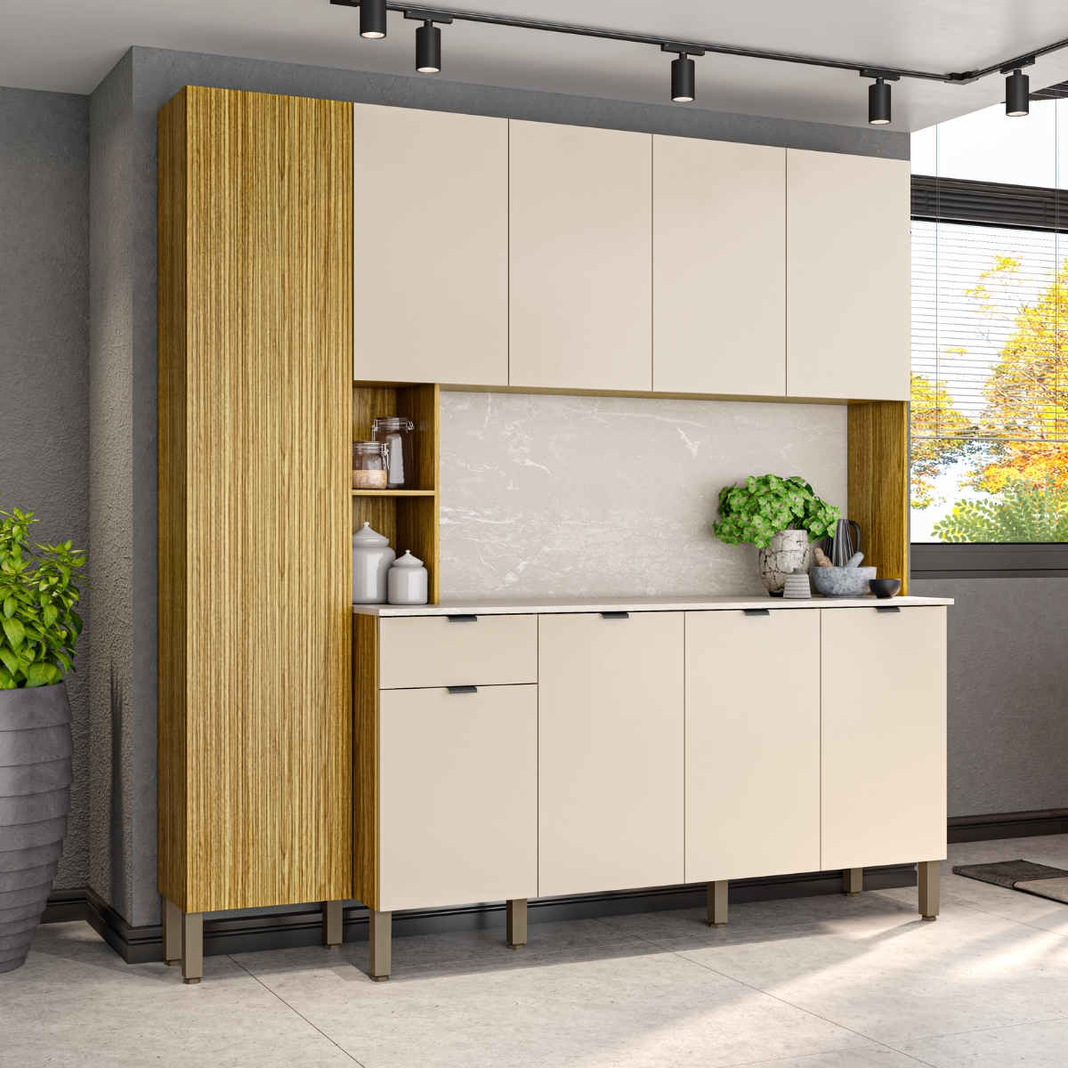 Cozinha Pulse Freijó Vanilla CP Riscatto Freijó