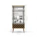 Cristaleira 4 Prateleiras Franca Cinamomo Off White