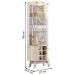 Cristaleira com Adega e 4 Portas Forli Calacata Off White