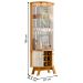 Cristaleira com Adega e 4 Portas Forli Cinamomo Off White