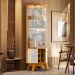 Cristaleira com Adega e 4 Portas Forli Cinamomo Off White