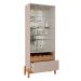 Cristaleira com Espelho 2 Portas London Off White Cedro