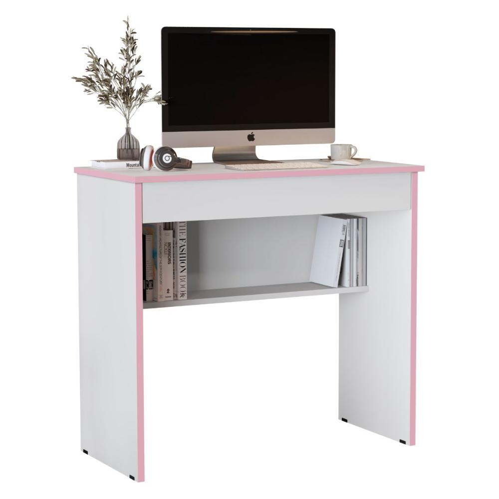 Escrivaninha 1 Gaveta Giovinazzo 2.0 Branco Rosa