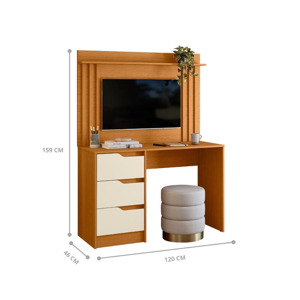Escrivaninha Painel California Cinamomo Off White