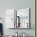 Espelheira para Banheiro com 1 Porta Porto Branco Carrara