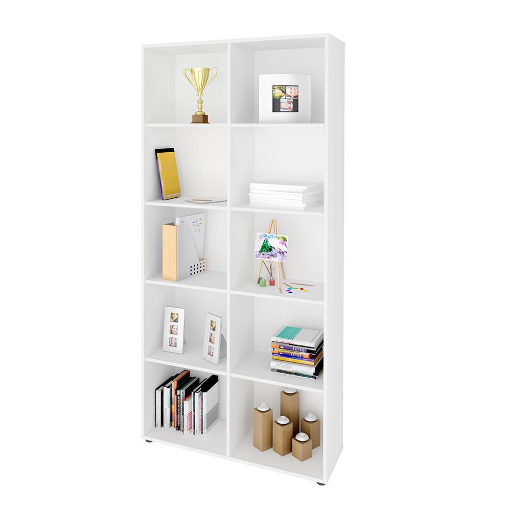 Estante 8 Prateleiras  para Escritório Fidenza Branco