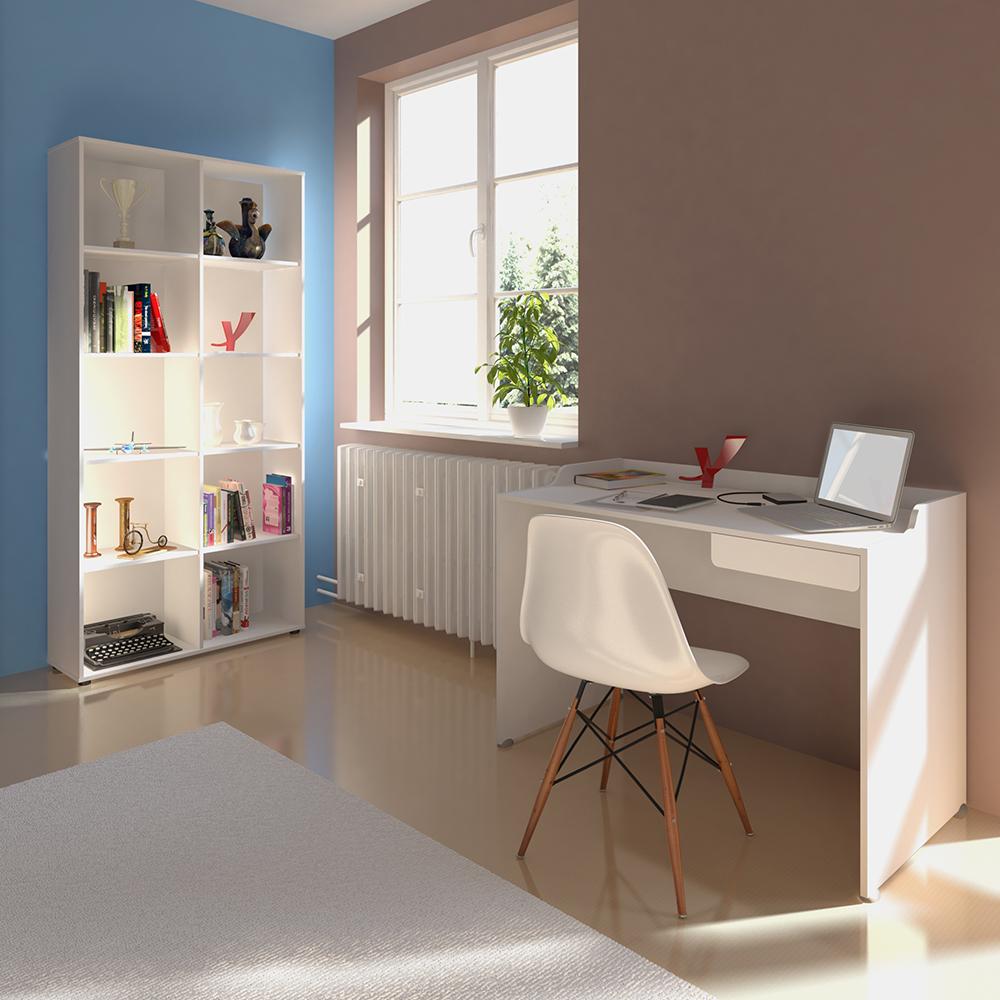 Estante 8 Prateleiras  para Escritório Fidenza Branco