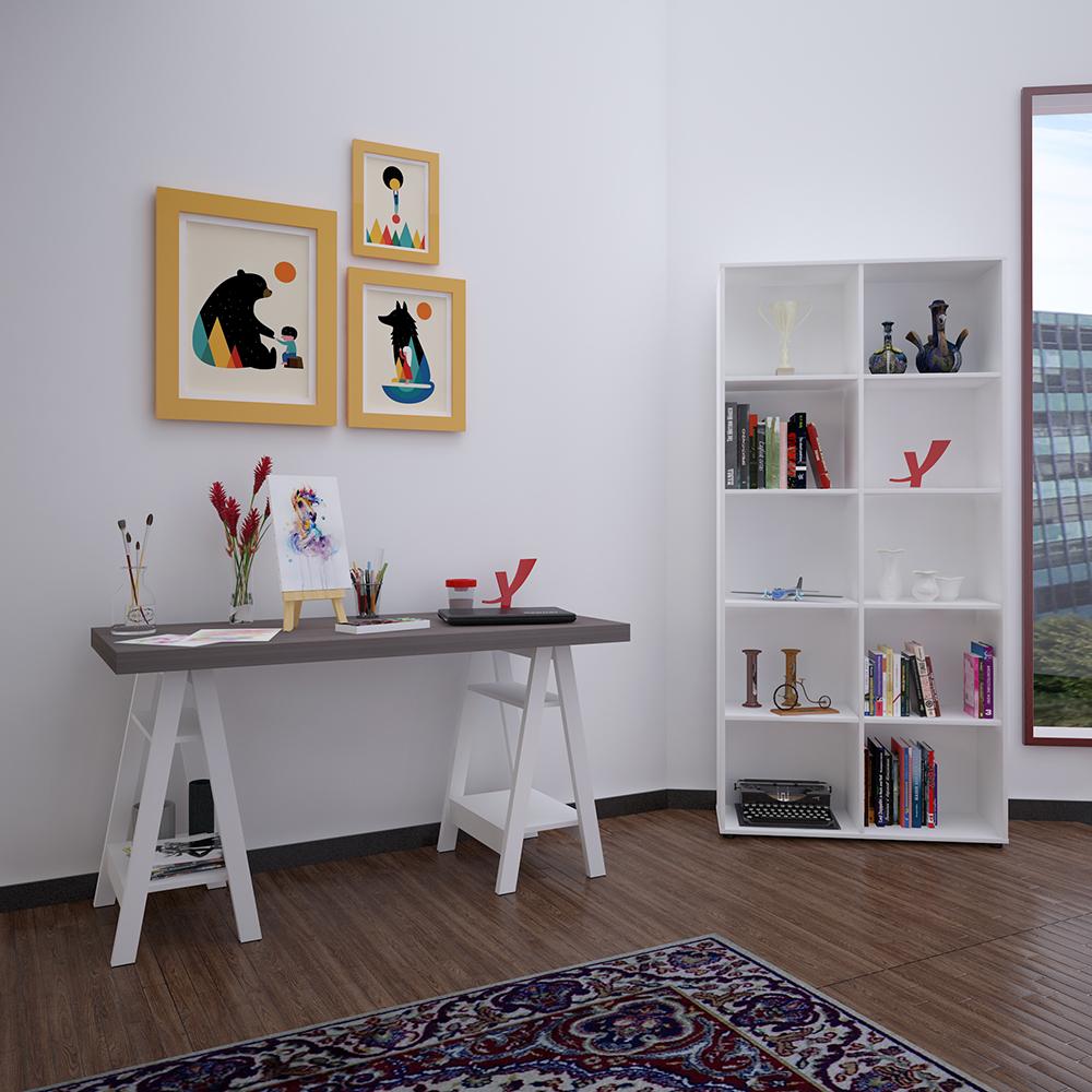 Estante 8 Prateleiras  para Escritório Fidenza Branco