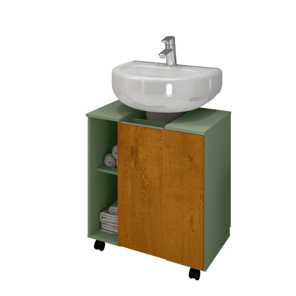 Gabinete Para Banheiro Taiwan Pistache Nature