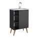 Gabinete de Banheiro 2 Gavetas Viseu Preto Tamarindo 