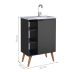 Gabinete de Banheiro 2 Gavetas Viseu Preto Tamarindo 