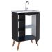 Gabinete de Banheiro 2 Gavetas Viseu Preto Tamarindo 