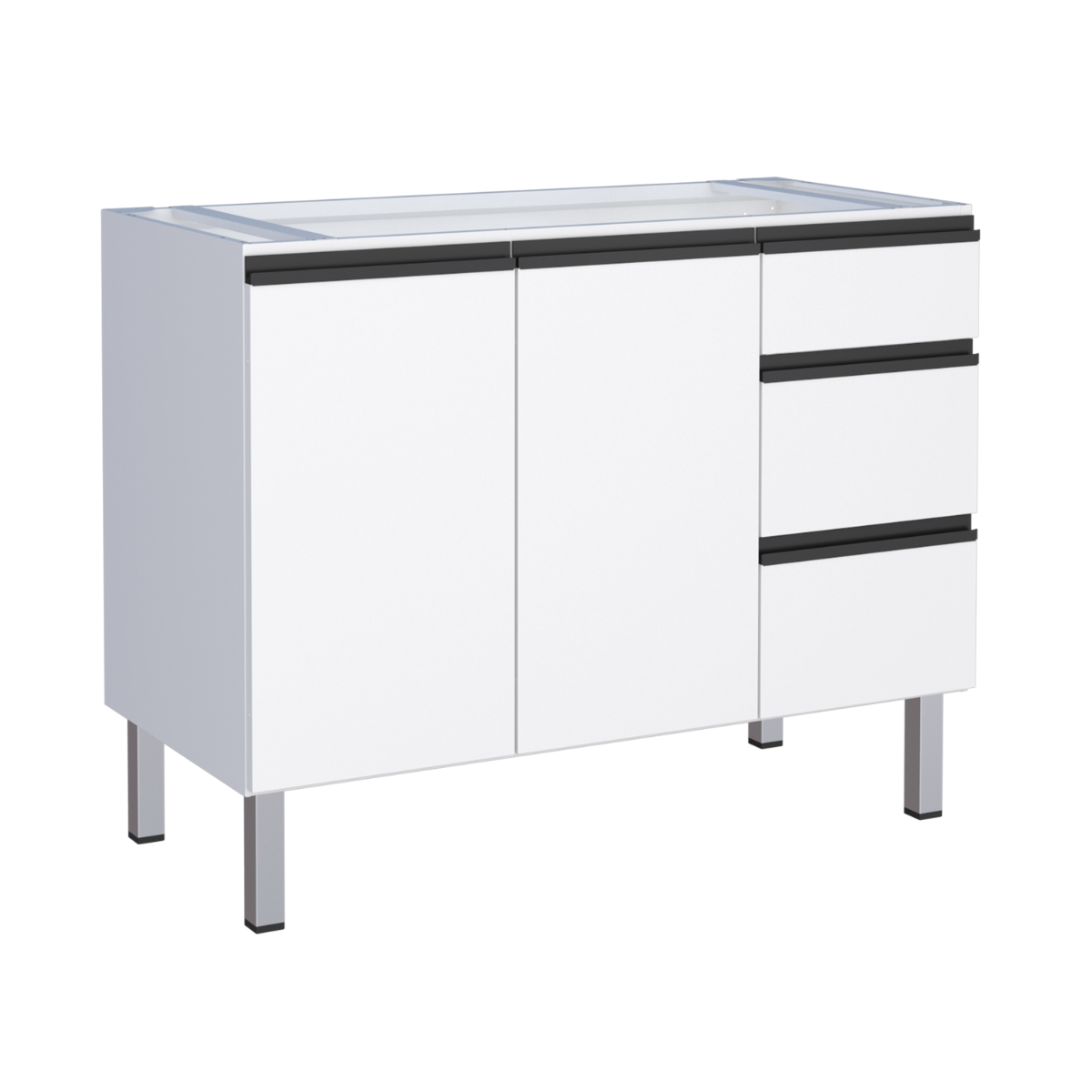 Gabinete de Cozinha para Pia 2 Portas Cambé Branco