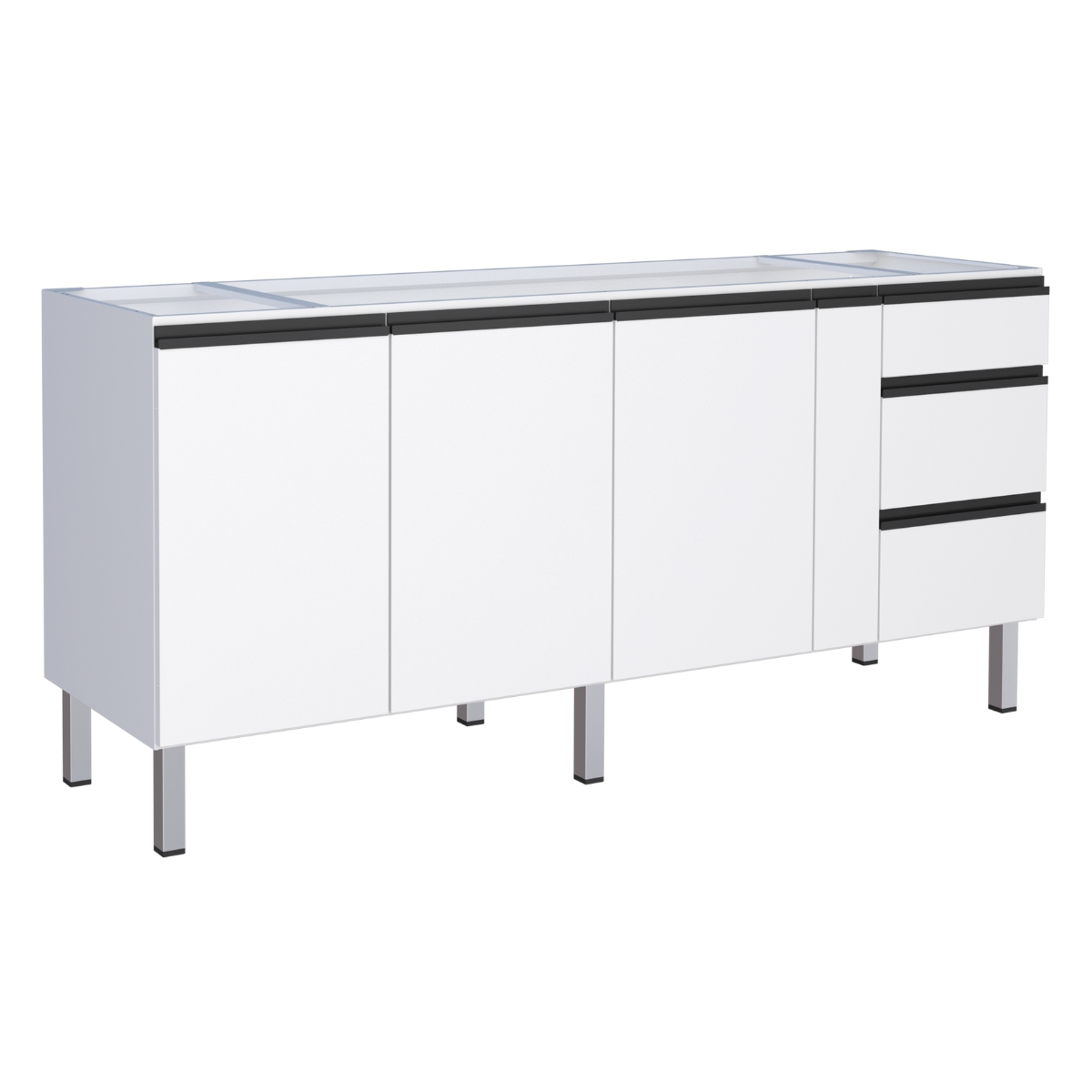 Gabinete de Cozinha para Pia 3 Portas Cambé Branco