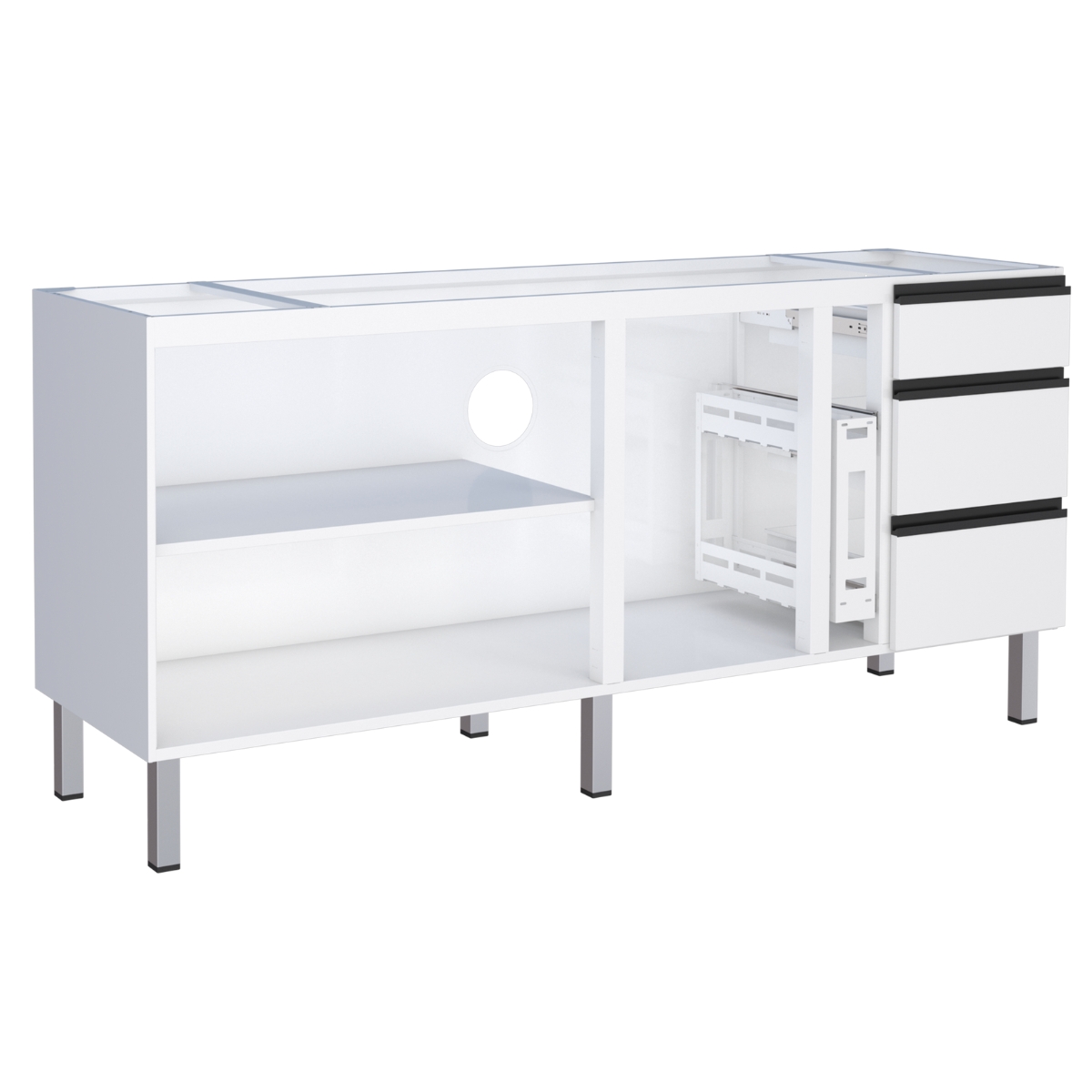 Gabinete de Cozinha para Pia 3 Portas Cambé Branco