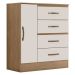 Gaveteiro Com 4 Gavetas 1 Porta Rancharia Nature Off White