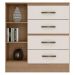 Gaveteiro Com 4 Gavetas 1 Porta Rancharia Nature Off White