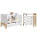 Gaveteiro e Berço Mini Cama Córdova Branco Acetinado