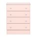 Gaveteiro e Mini Cama Infantil Edmonton Rosa Acetinado