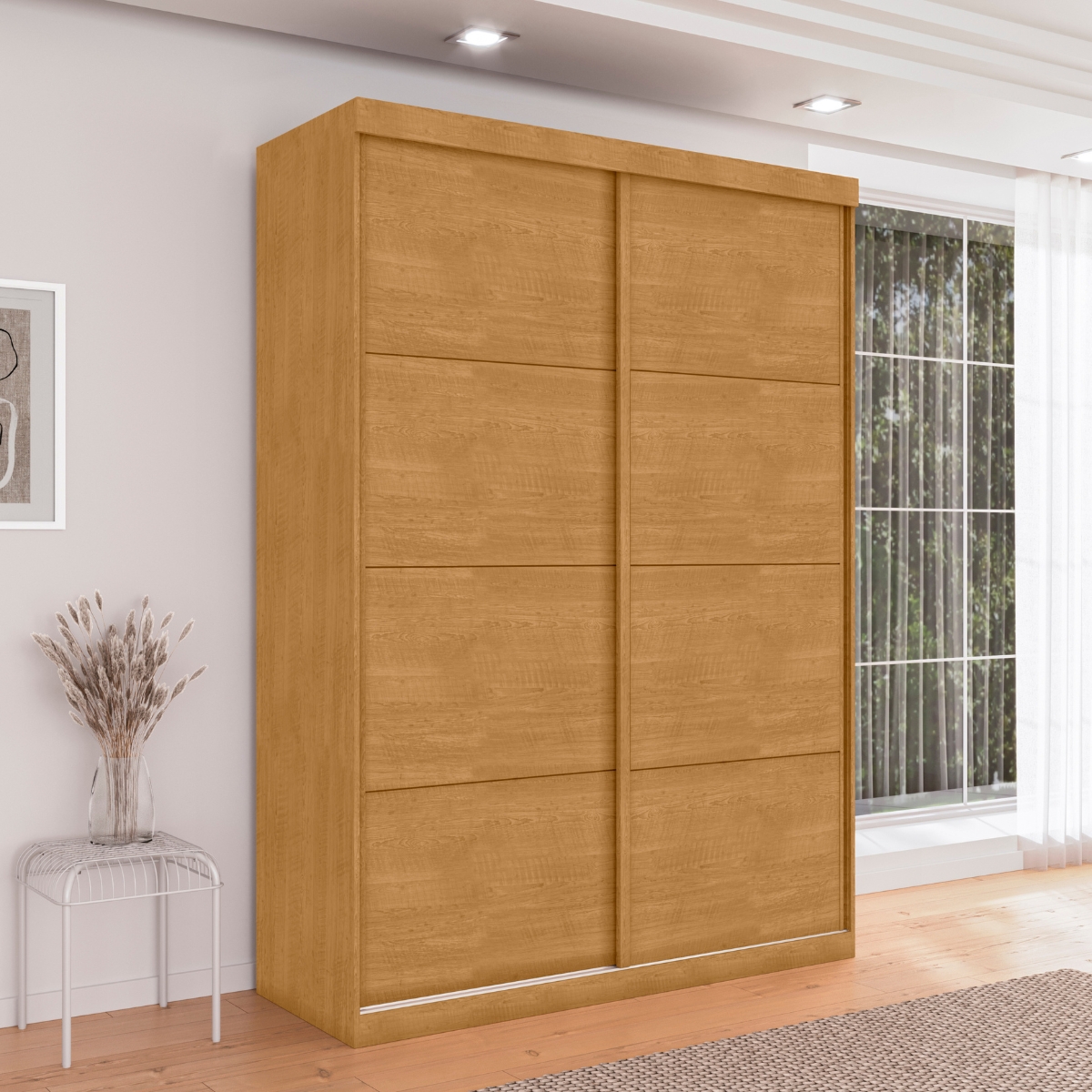 Guarda Roupa 2 Portas e 3 Gavetas Kassel Naturalle 