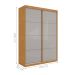 Guarda Roupa 2 Portas e 3 Gavetas Kassel Naturalle Off White