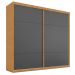 Guarda Roupa 2 Portas e 4 Gavetas Quatis Naturalle Grafite