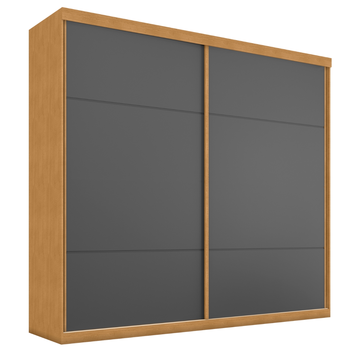 Guarda Roupa 2 Portas e 4 Gavetas Quatis Naturalle Grafite
