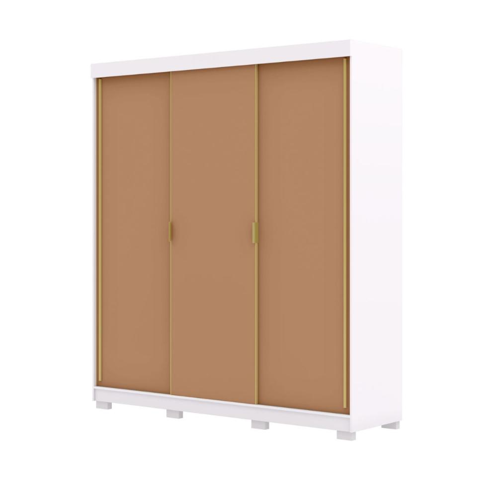 Guarda Roupa 3 Portas Correr Etiópia Branco Camarim