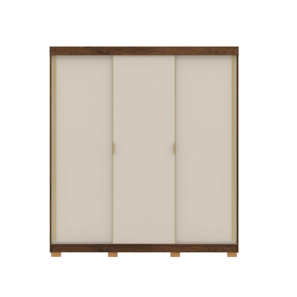 Guarda Roupa 3 Portas Correr Etiópia Imbuia Fendi