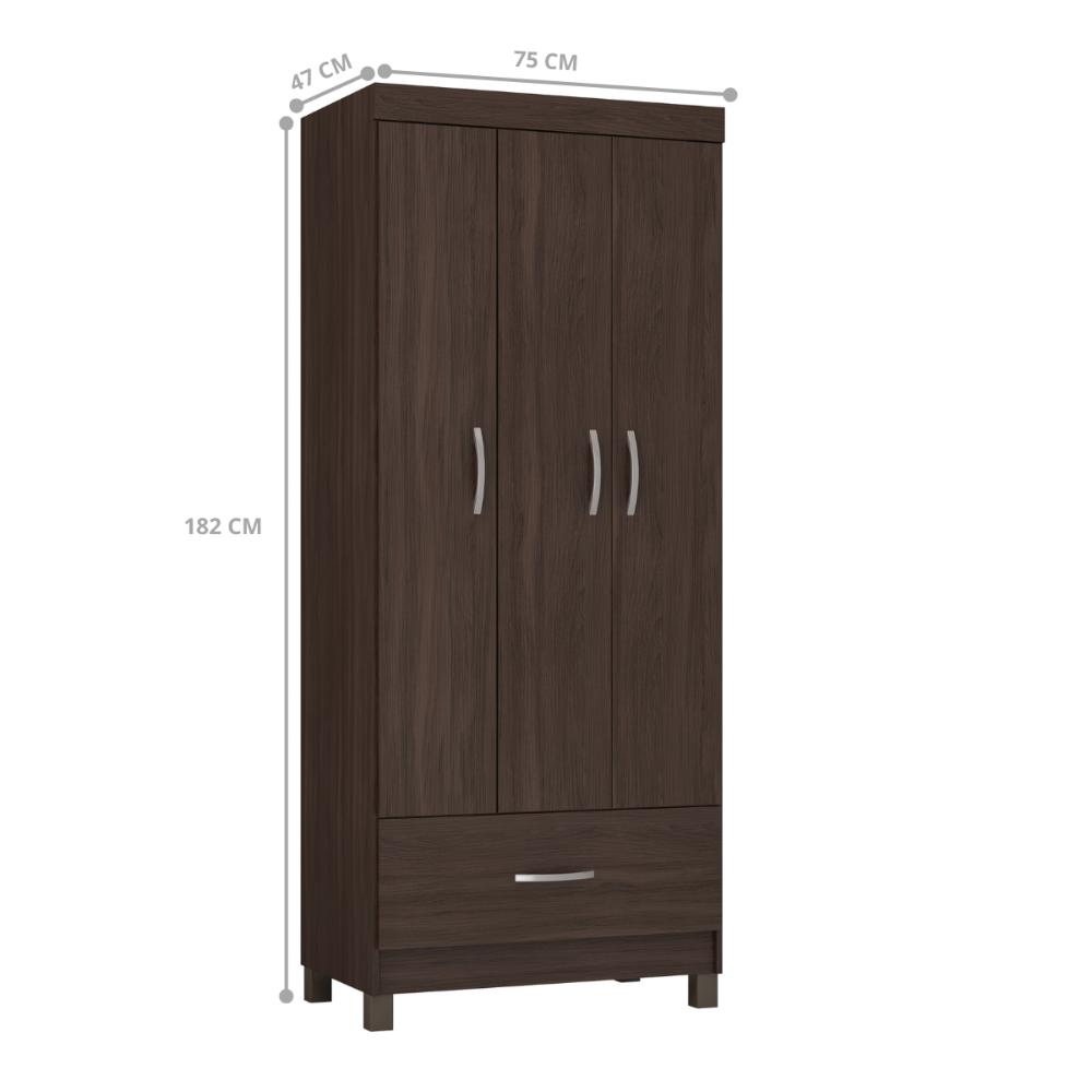 Guarda Roupa 3 Portas Jonas Cafe Touch
