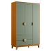 Guarda Roupa 3 Portas Tapira  Cinamomo Sálvia