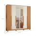 Guarda Roupa 4 Gavetas Espelho Lui  Freijo Off White
