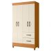 Guarda Roupa 4 Portas Cancun Cinamomo Off White