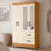Guarda Roupa 4 Portas Cancun Com Espelho Cinamomo Off White