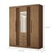 Guarda Roupa 4 Portas Espelho Amazonas 4.4 Jatoba 