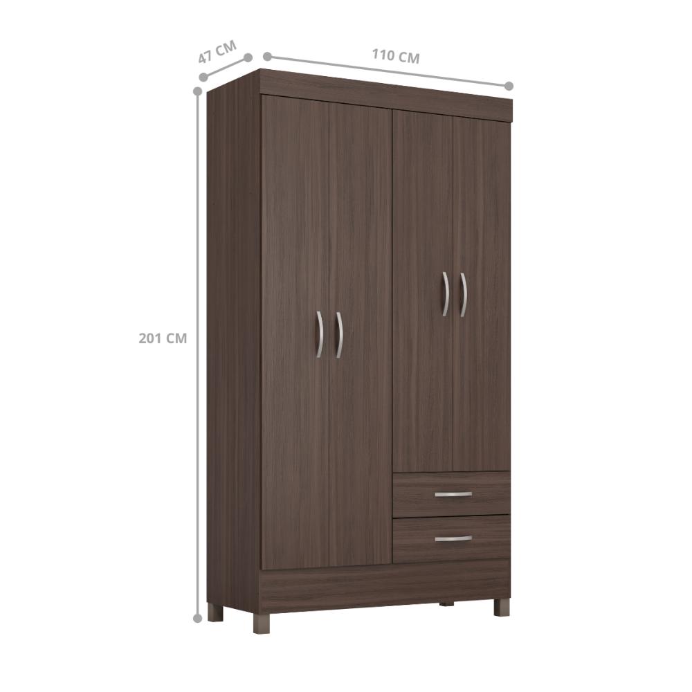 Guarda Roupa 4 Portas Valencia Cafe Touch